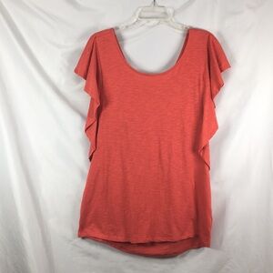 Jessica Simpson Maternity Coral Open Back Blouse Size L NEW With Tags